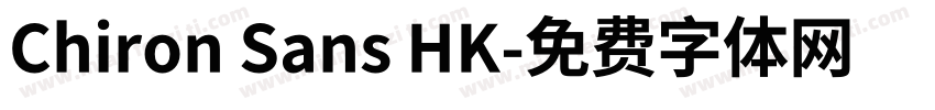 Chiron Sans HK字体转换